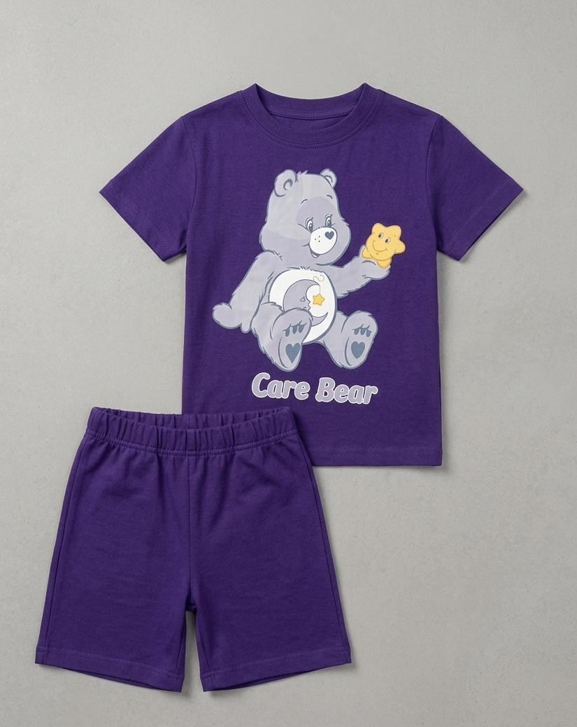 BOYS COMFORTABLE SHORTS & SHIRT SET FOR SUMMERS MADE IN PURE JERSEY COTTON- PURPLE