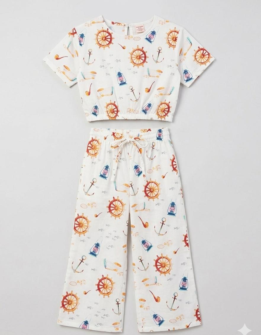 GIRL'S SCATE FISH SUIT! GIRLS TRENDY AND COMFORTABLE OUTFIT IN BEAUTIFUL PRINTS MADE IN PURE COTTON