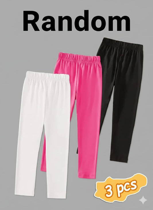 PACK OF 3 RANDOM VIBRANT SUMMER TIGHTS MADE IN PURE LYCRA JERSEY-RANDOM