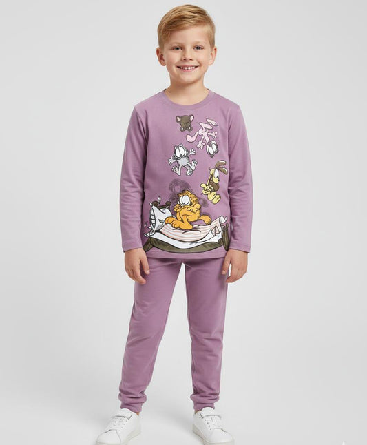 KIDS LIGHT WEIGHT ULTRA SOFT MALAI SUIT MADE IN COTTON-PURPLE