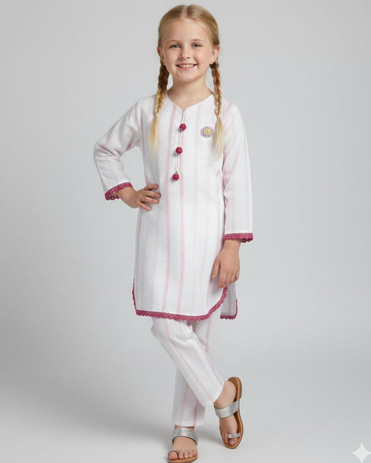 EID SPECIAL! GIRLS COTTON SUIT IN BEAUTIFUL PRINT AND COLOUR