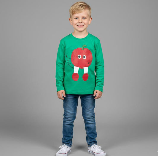 FULL SLEEVE PREMIUM QUALITY COTTON JERSEY T SHIRT-GREEN