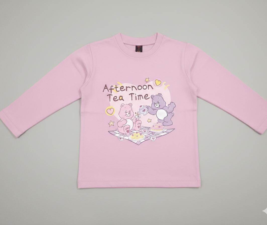 FULL SLEEVE T SHIRT IN PURE COTTON JERSEY-PINK