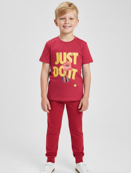 HALF SLEEVE PREMIUM QUALITY ULTRA SOFT MALAI COTTON SUIT-RED