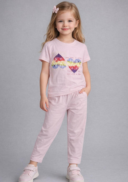 PREMIUM QUALITY HALF SLEEVE ULTRA SOFT MALAI COTTON SUIT-PINK