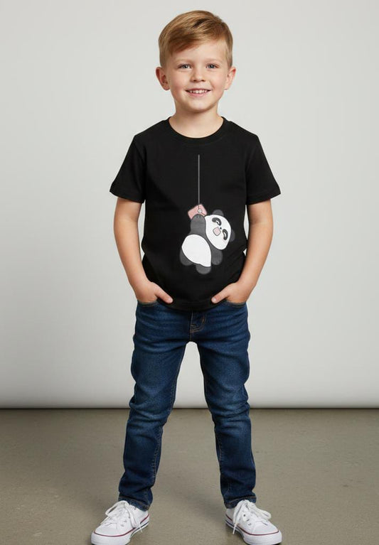HALF SLEEVE COTTON JERSEY T SHIRT FOR SUMMERS-BLACK