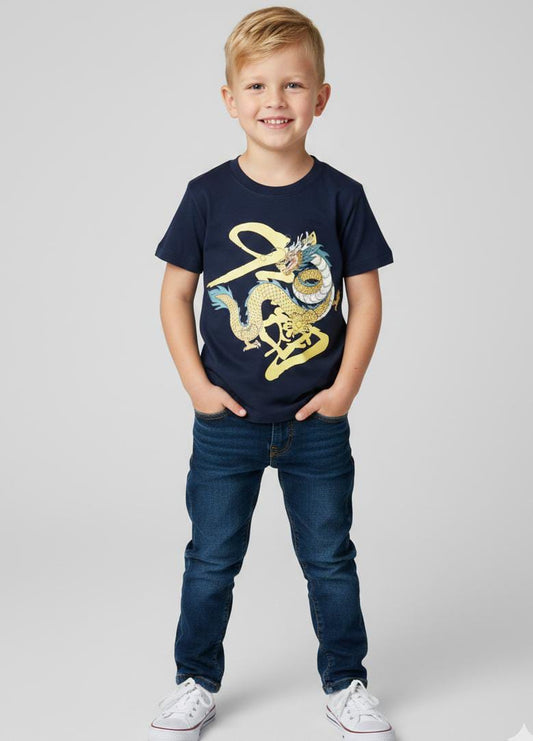 HALF SLEEVE COTTON JERSEY T SHIRT FOR SUMMERS-NAVY BLUE