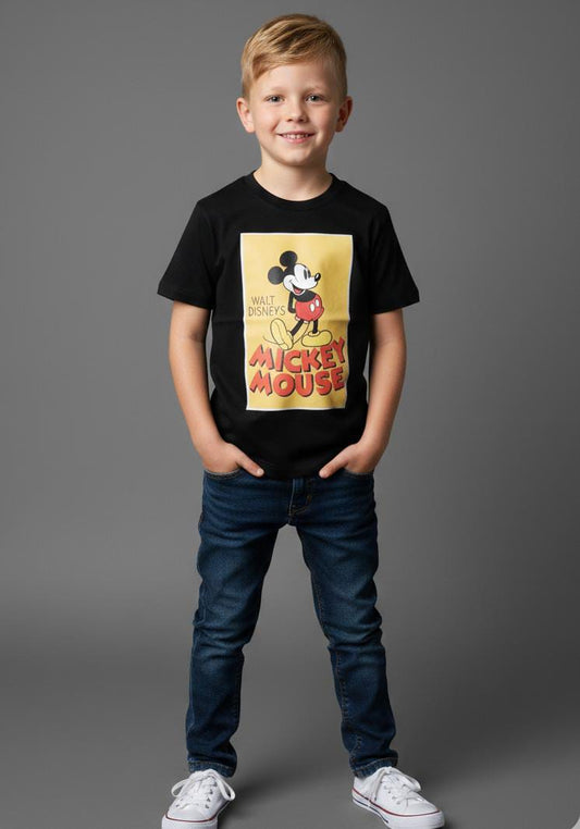 HALF SLEEVE COTTON JERSEY T SHIRT FOR SUMMERS-BLACK