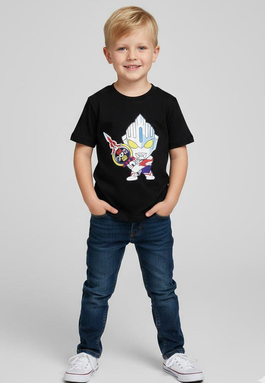 HALF SLEEVE COTTON JERSEY T SHIRT FOR SUMMERS-BLACK