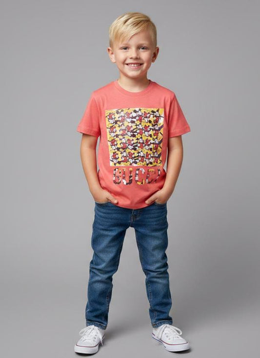 HALF SLEEVE COTTON JERSEY T SHIRT FOR SUMMERS-BABY PINK