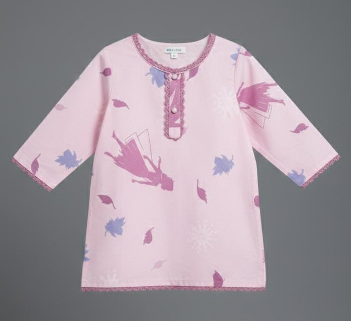 EID SPECIAL! GIRLS COTTON SUIT IN BEAUTIFUL PRINT AND COLOUR-PINK