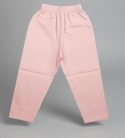 EID SPECIAL! GIRLS COTTON SUIT IN BEAUTIFUL COLOUR AND EMBROIDERY DESIGN-BABY PINK