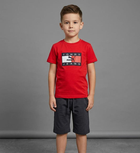 BOYS COMFORTABLE SHORTS & SHIRT SET FOR SUMMERS MADE IN COTTON