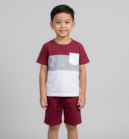 BOYS COMFORTABLE SHORTS & SHIRT SET FOR SUMMERS MADE IN COTTON