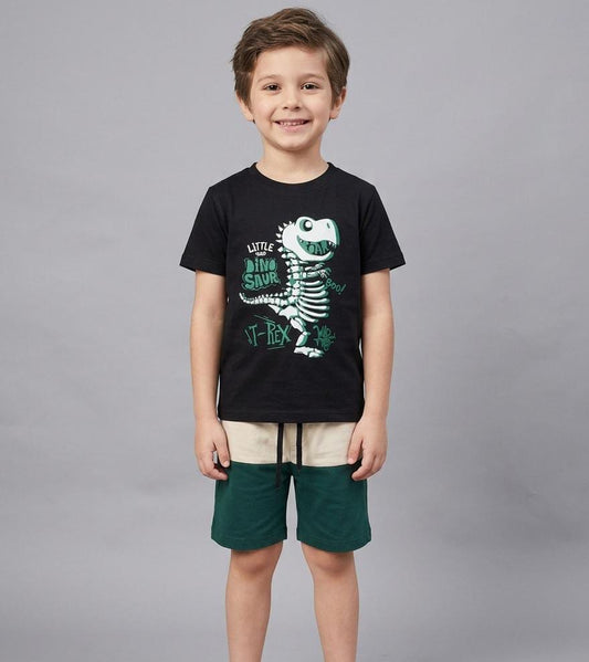 BOYS COMFORTABLE SHORTS & SHIRT SET FOR SUMMERS MADE IN COTTON