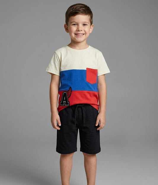 BOYS COMFORTABLE SHORTS & SHIRT SET FOR SUMMERS MADE IN COTTON