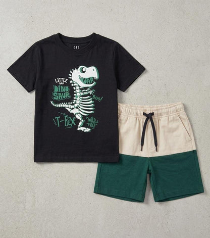 BOYS COMFORTABLE SHORTS & SHIRT SET FOR SUMMERS MADE IN COTTON