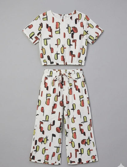 GIRL'S SCATE FISH SUIT! GIRLS TRENDY AND COMFORTABLE OUTFIT IN BEAUTIFUL PRINTS MADE IN PURE COTTON
