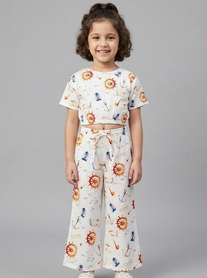 GIRL'S SCATE FISH SUIT! GIRLS TRENDY AND COMFORTABLE OUTFIT IN BEAUTIFUL PRINTS MADE IN PURE COTTON