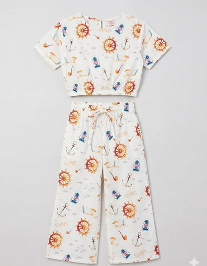 GIRL'S SCATE FISH SUIT! GIRLS TRENDY AND COMFORTABLE OUTFIT IN BEAUTIFUL PRINTS MADE IN PURE COTTON