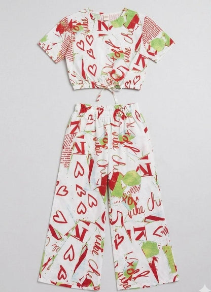 GIRL'S SCATE FISH SUIT! GIRLS TRENDY AND COMFORTABLE OUTFIT IN BEAUTIFUL PRINTS MADE IN PURE COTTON