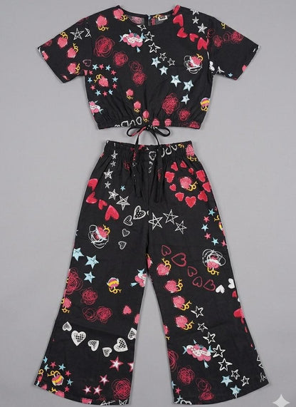 GIRL'S SCATE FISH SUIT! GIRLS TRENDY AND COMFORTABLE OUTFIT IN BEAUTIFUL PRINTS MADE IN PURE COTTON
