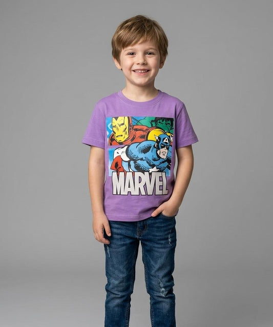HALF SLEEVE COTTON JERSEY T SHIRT FOR SUMMERS IN BEST QUALITY -PURPLE