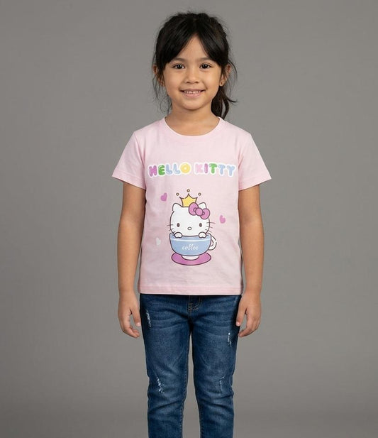 HALF SLEEVE COTTON JERSEY T SHIRT FOR SUMMERS IN BEST QUALITY -LIGHT PINK